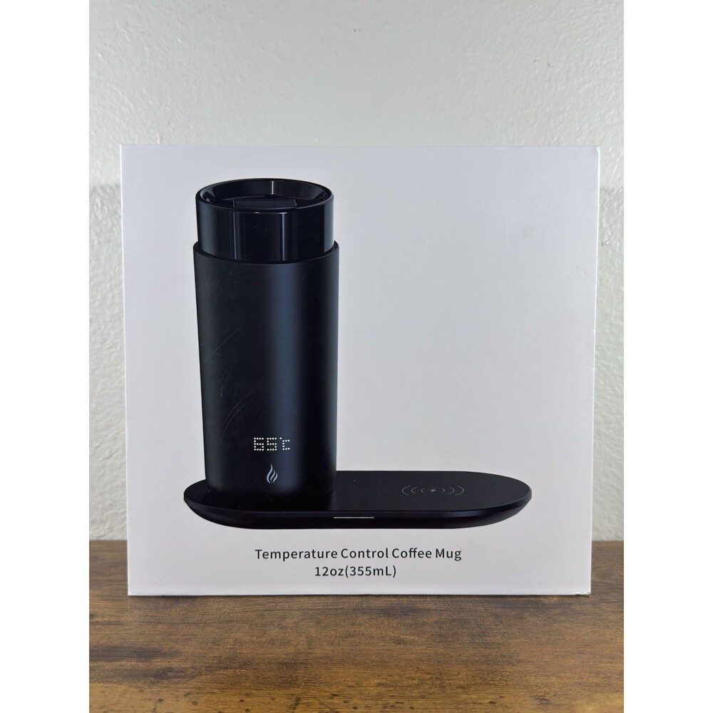 Temperature Control Heated Coffee Mug Self Heating App 12 Oz W/ Phone Charger